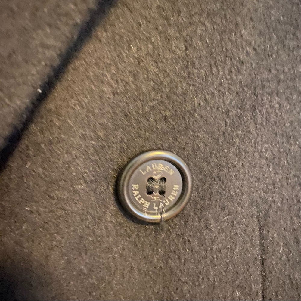 Lauren Ralph Lauren Black Double-Breasted Wool-Blend Coat - Picture 11 of 12